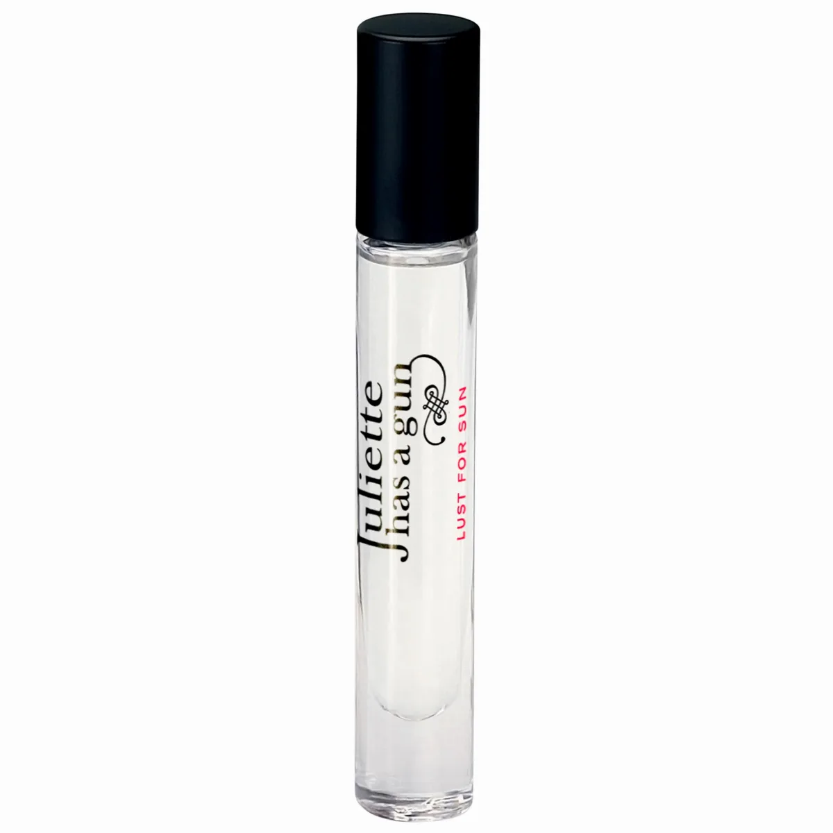 Lust for Sun Eau De Parfum Travel Spray 0.3 oz / 7.5 mL Eau De Parfum Spray by Juliette has a gun