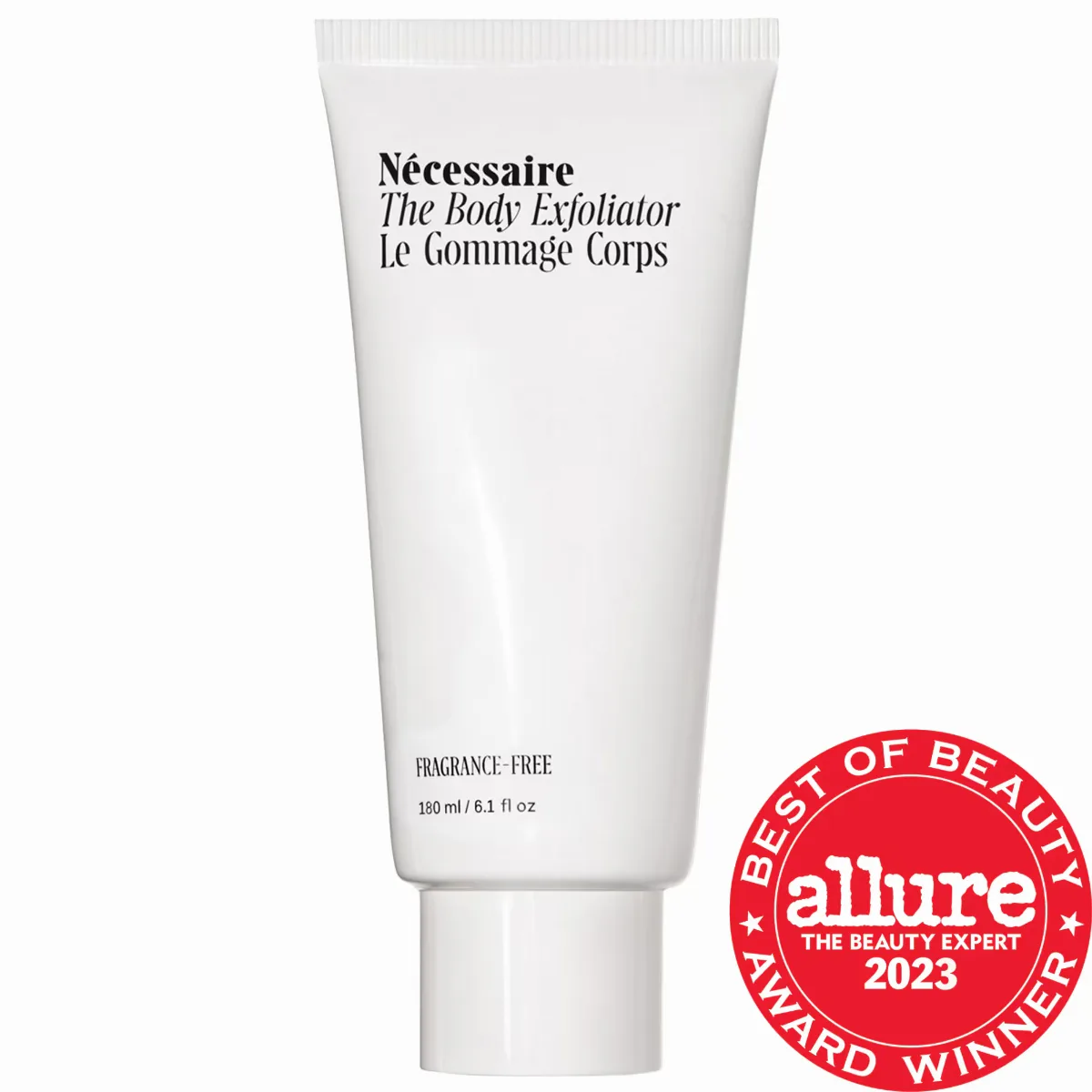 The Body Exfoliator - Physical + Chemical Exfoliant Cleanse Fragrance Free 6.1 oz/180 mL by Nécessaire