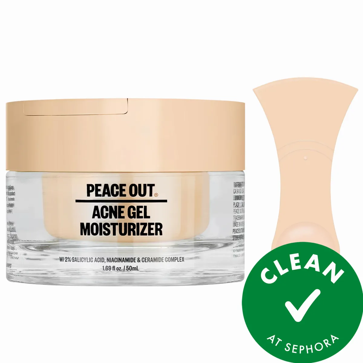 2% Salicylic Acid Acne Gel Moisturizer 1.7 oz / 50 Ml by Peace Out