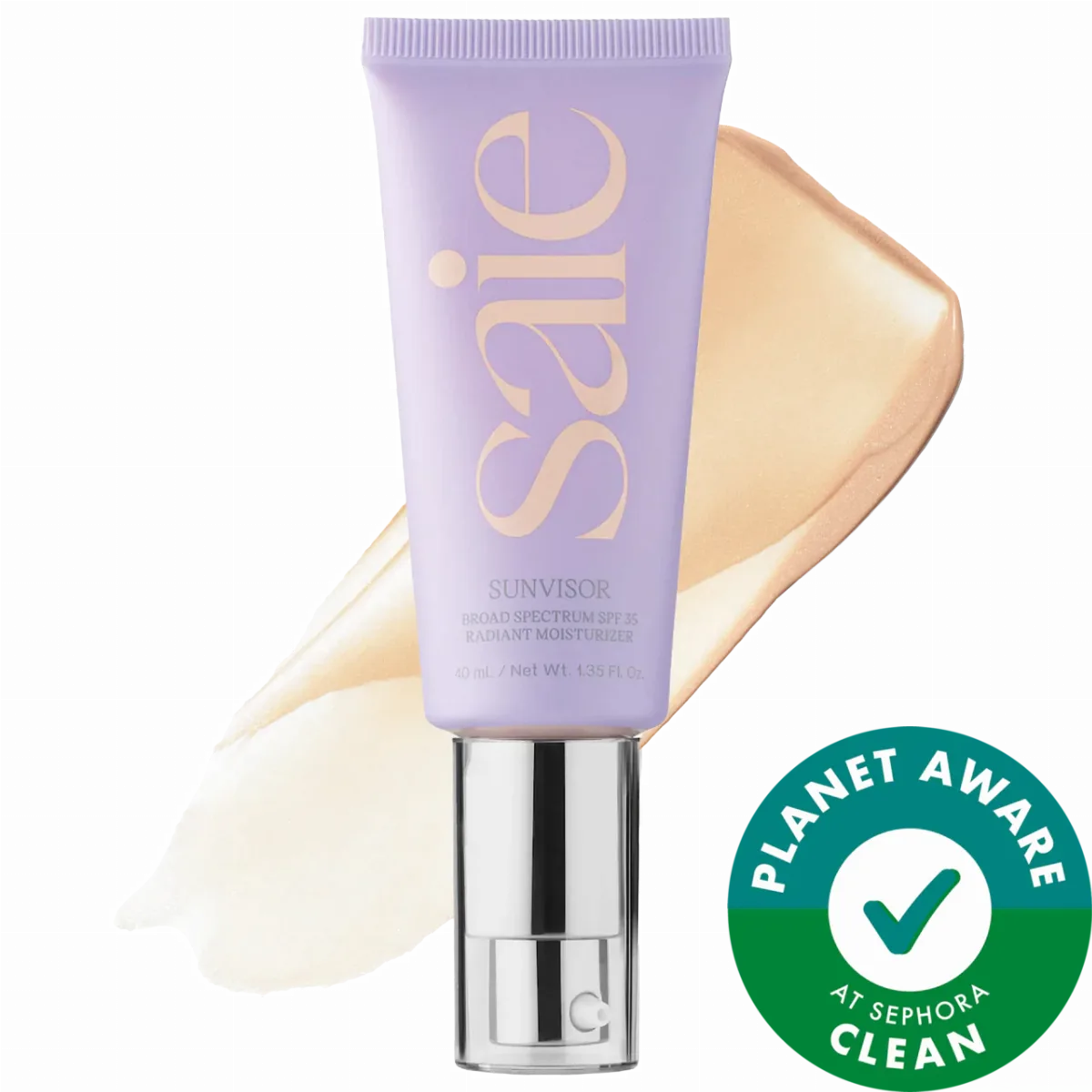 Sunvisor Radiant Moisturizing Face Sunscreen SPF 35 1.35 oz / 40 mL by Saie
