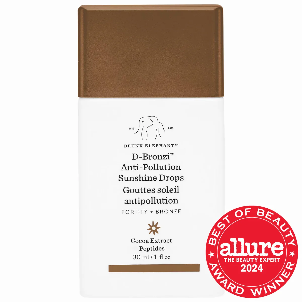 D-Bronzi Bronzing Drops with Peptides 1 oz / 30 Ml by Drunk Elephant