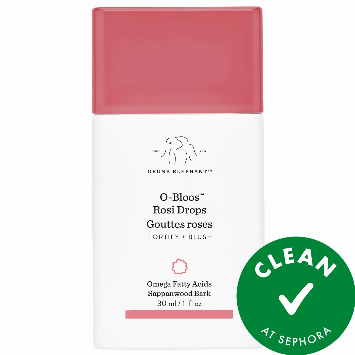 O-Bloos Rosi Blush Drops with Vitamin F 1 oz / 30 Ml by Drunk Elephant