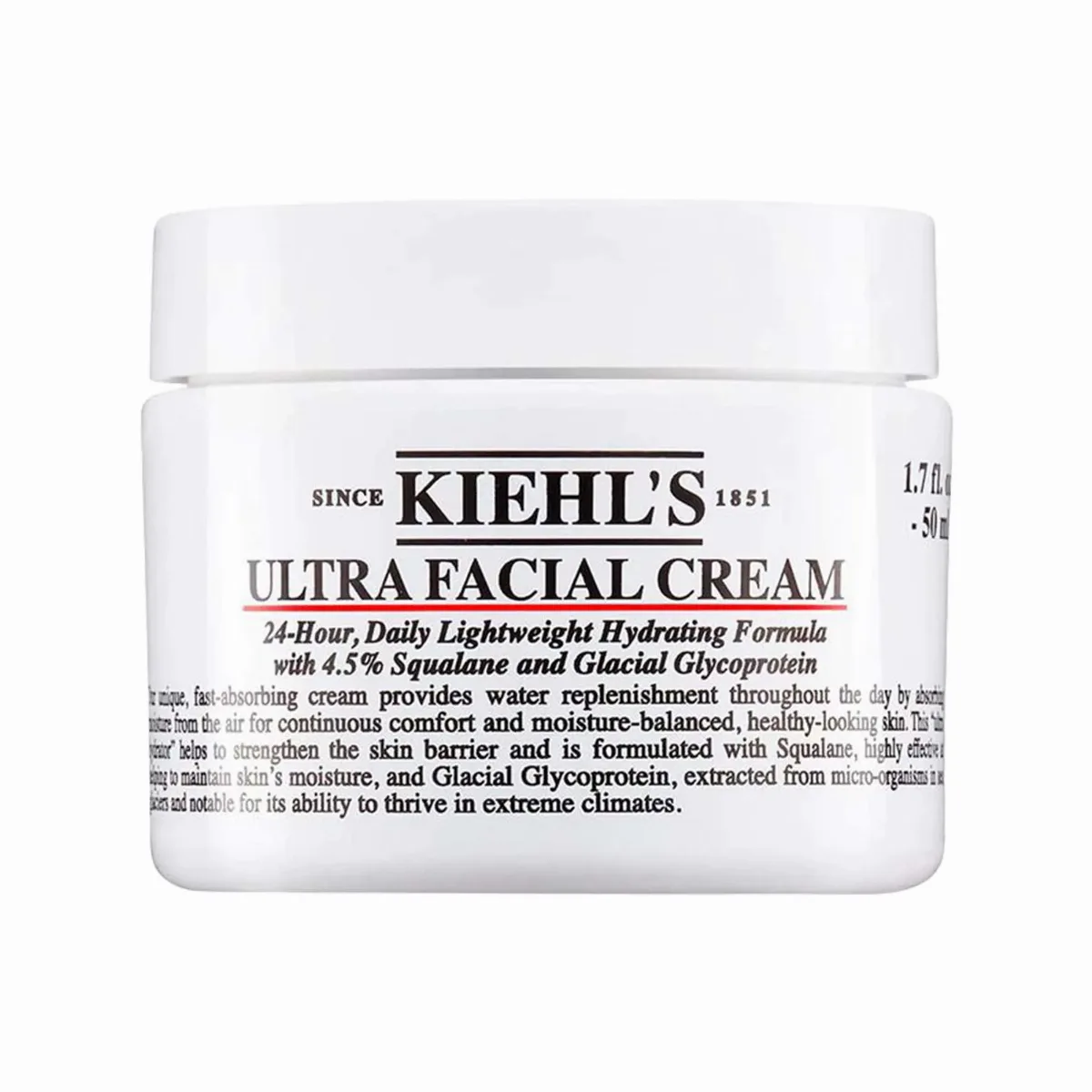 Ultra Facial Refillable Moisturizing Cream with Squalane 1.7 oz / 50 mL by Kiehl's Since 1851