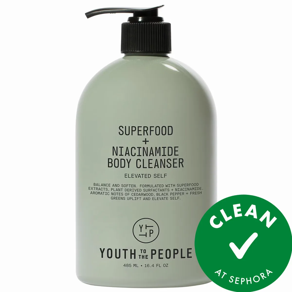 Superfood + Niacinamide Body Cleanser with Antioxidants & Hyaluronic Acid 16.4 oz by Youth To The People