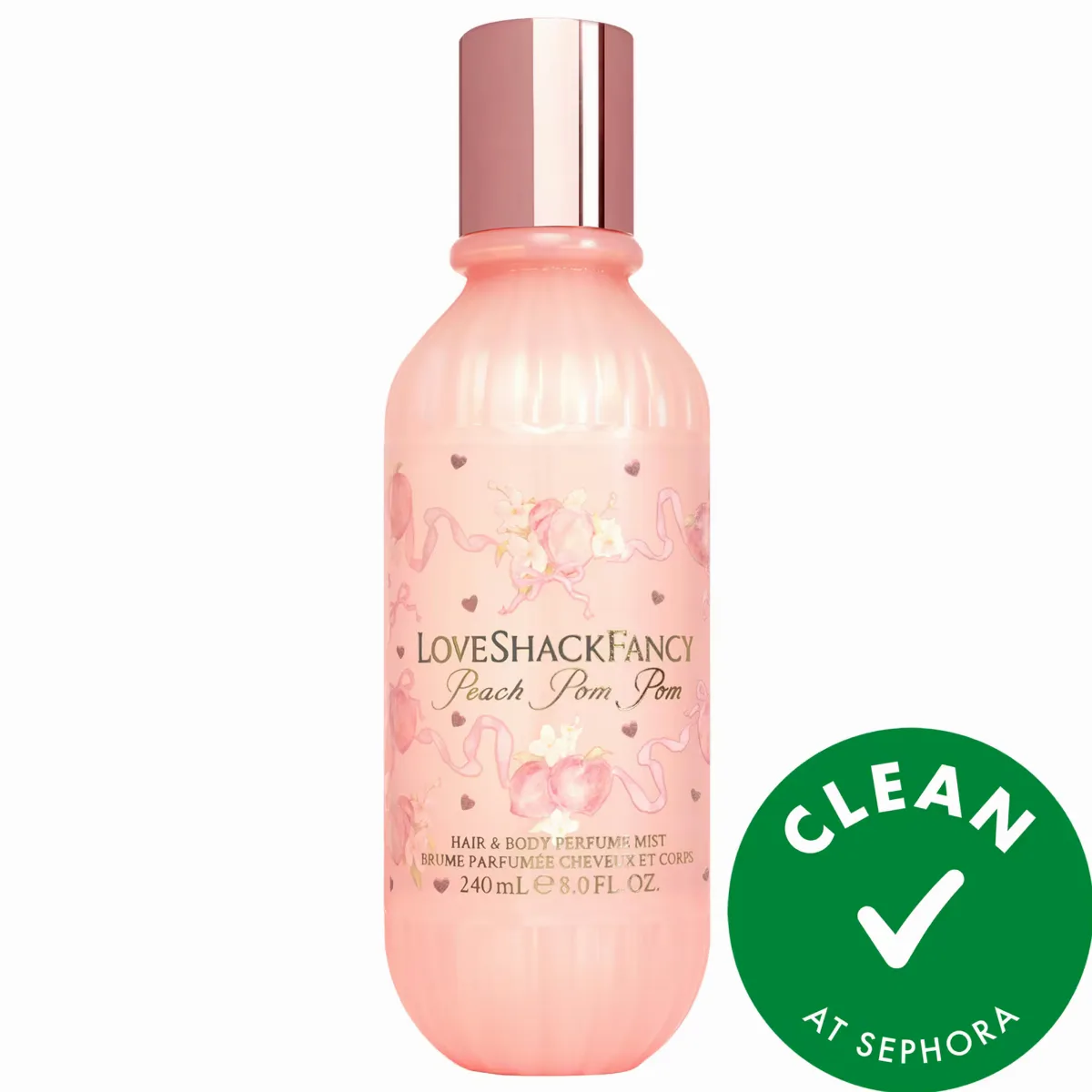 Peach Pom Pom Hair & Body Perfume Mist 8 oz / 240 mL by LoveShackFancy