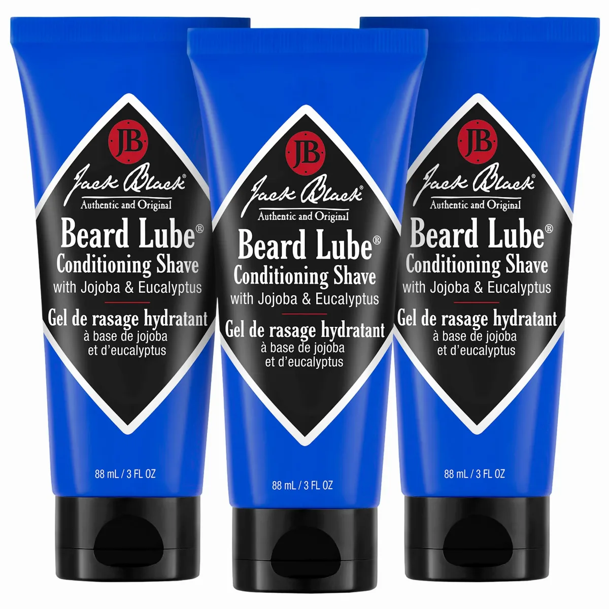 Beard Lube Conditioning Shave - 3 Pack 3 x 6 oz / 3 x 177 mL by Jack Black