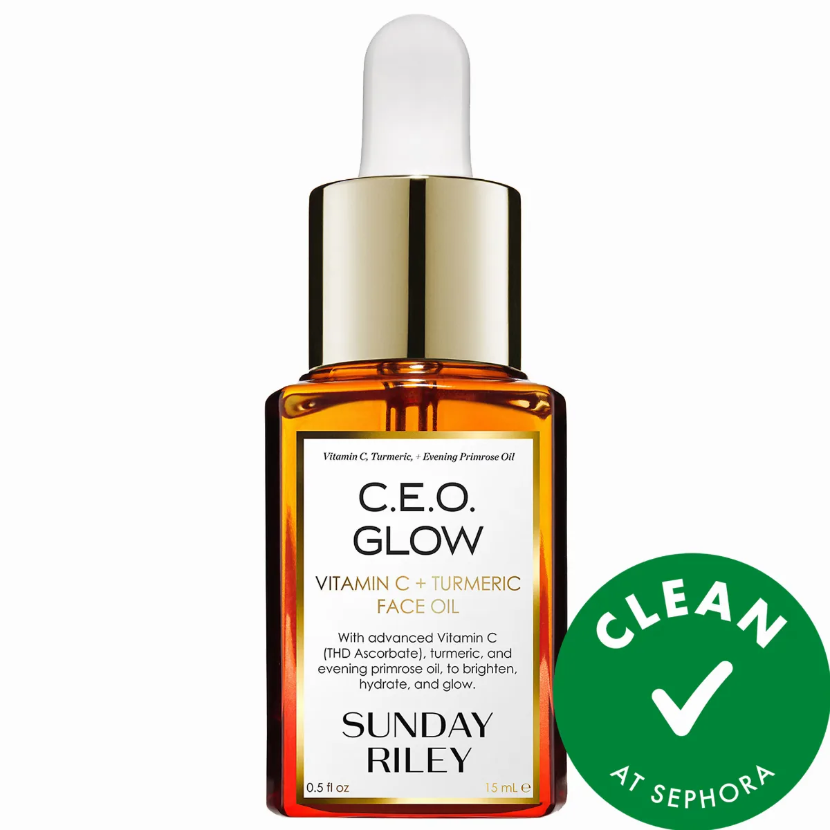 C. E.O Glow Vitamin C + Turmeric Face Oil 15 Ml / 0.5 oz by Sunday Riley