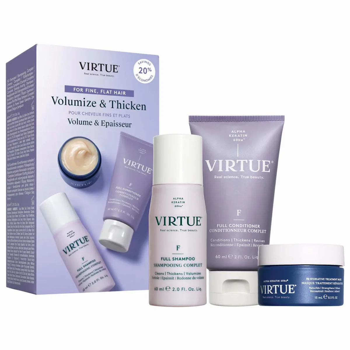 Volumizing Full Discovery Set for Fine Hair by Virtue