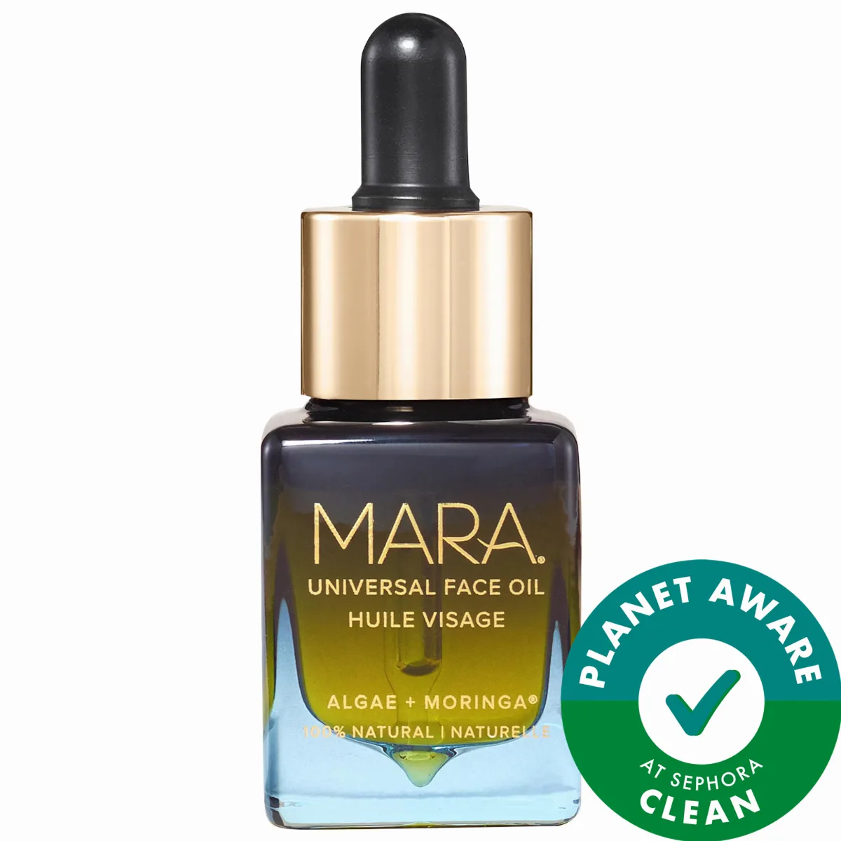 Mini Universal Hydrating Face Oil for Anti-Aging and Glow with Algae + Moringa 0.5 oz / 15 mL by MARA