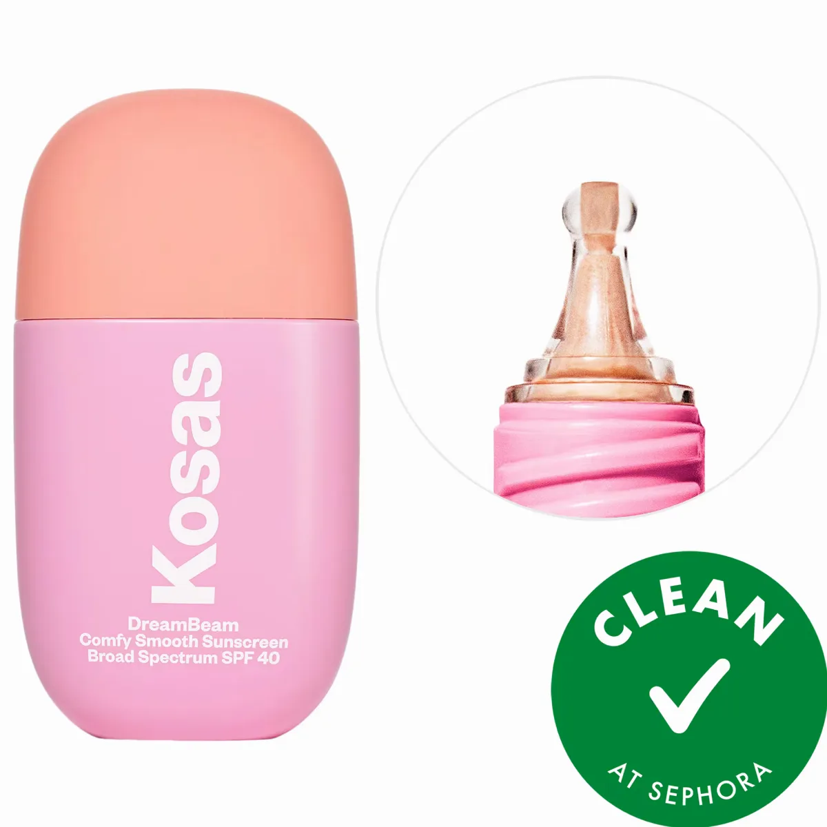 DreamBeam Silicone-Free Mineral Sunscreen SPF 40 with Ceramides and Peptides 1.3 oz / 40 Ml by Kosas