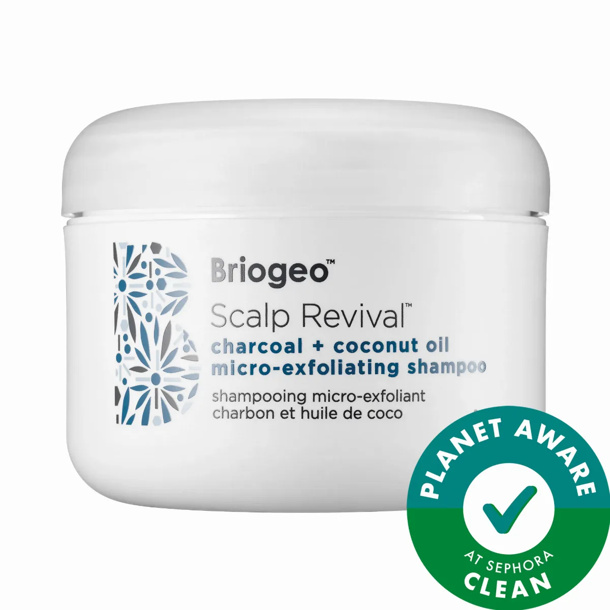Scalp Revival Charcoal + Coconut Oil Micro-Exfoliating Scalp Scrub Shampoo 8 oz / 236 mL by Briogeo