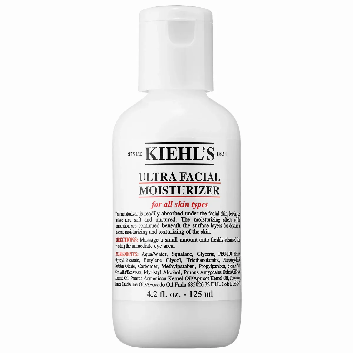 Ultra Facial Moisturizer 4.2 oz / 125 mL by Kiehl's Since 1851