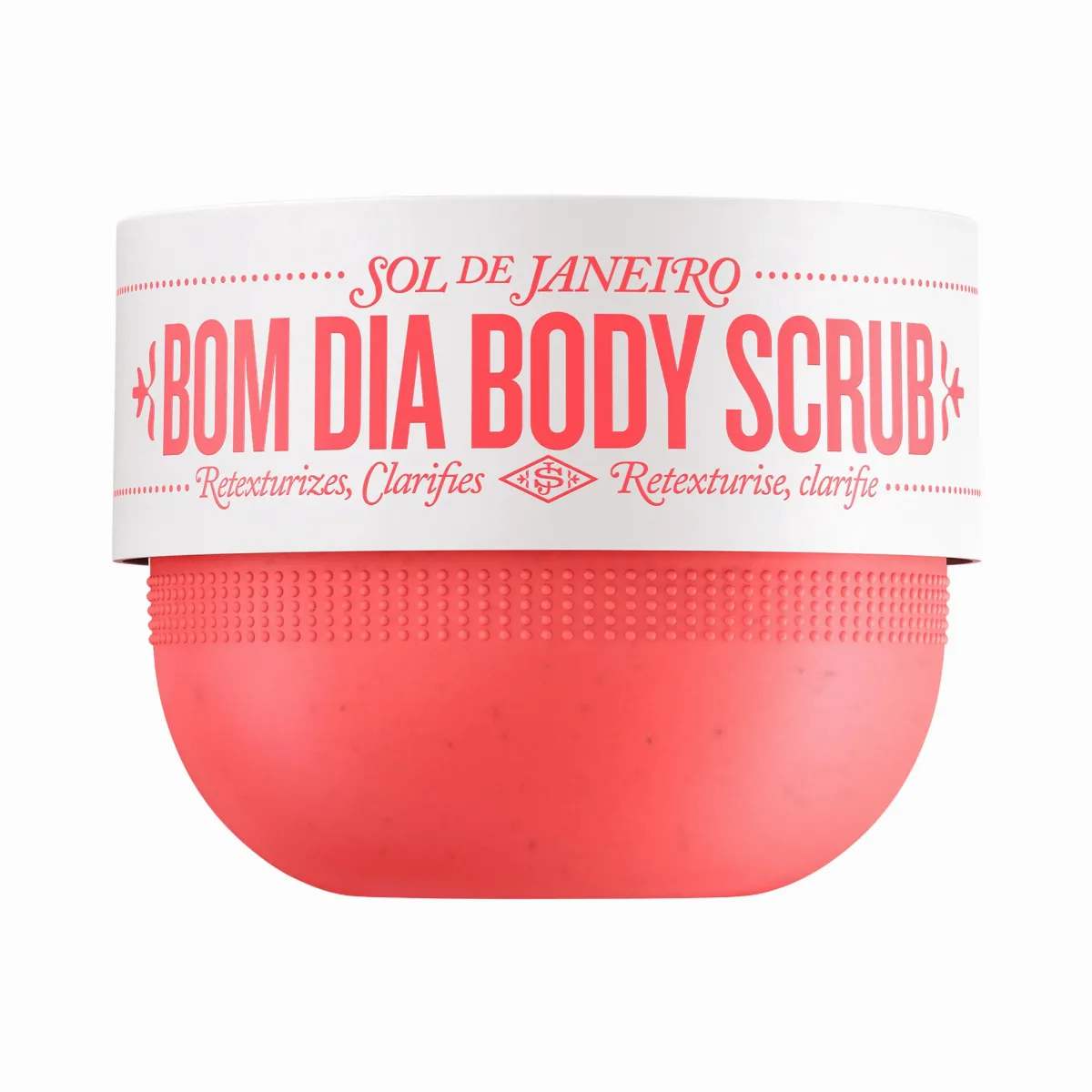 Bom Dia Body Scrub 10% AHA BHA Resurfacing Complex + Crushed Maracujá Seeds 7.8 oz / 220 G by Sol de Janeiro