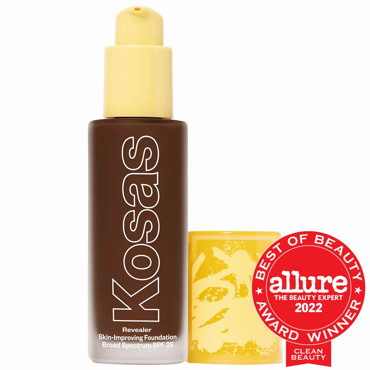 Revealer Skin-Improving Foundation SPF 25 with Hyaluronic Acid and Niacinamide Rich Deep Neutral 450 1 oz / 30 mL by Kosas