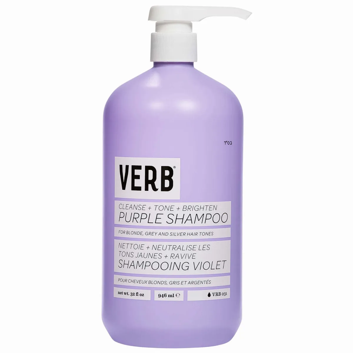 Brightening Purple Shampoo for Blonde Hair 32 oz / 946 mL by Verb