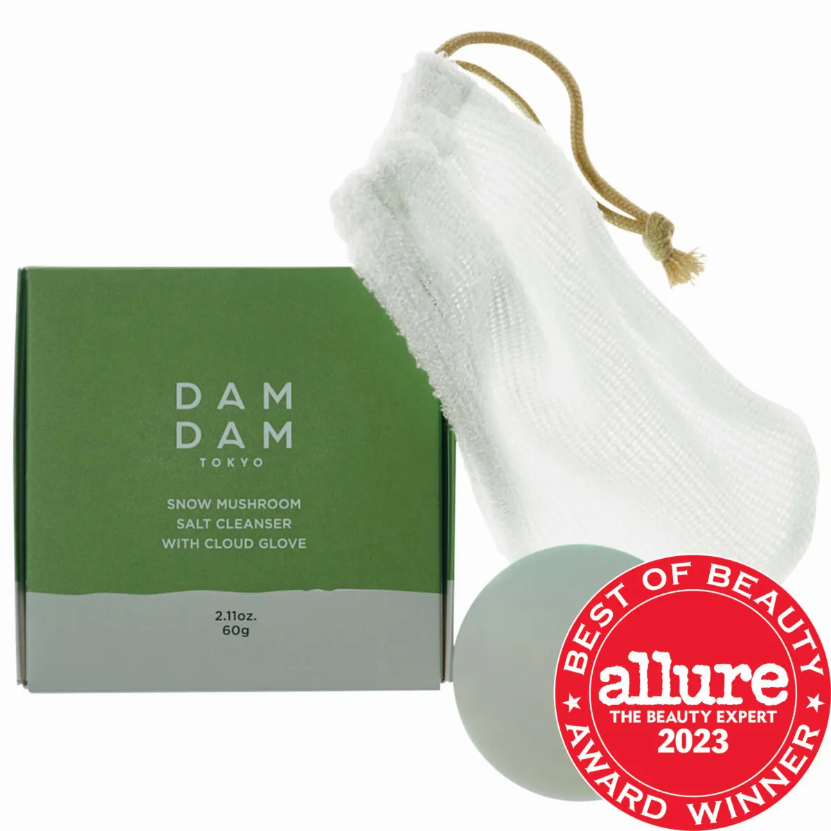Snow Mushroom Pore Cleanser with Exfoliating Glove 2.47 oz / 70 G by DAMDAM