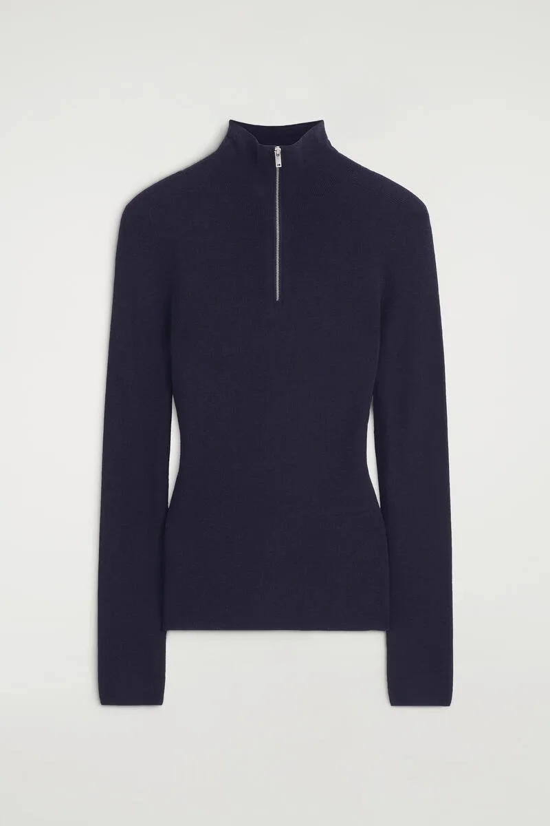 Seamless Merino Wool Zip-Up Top by COS