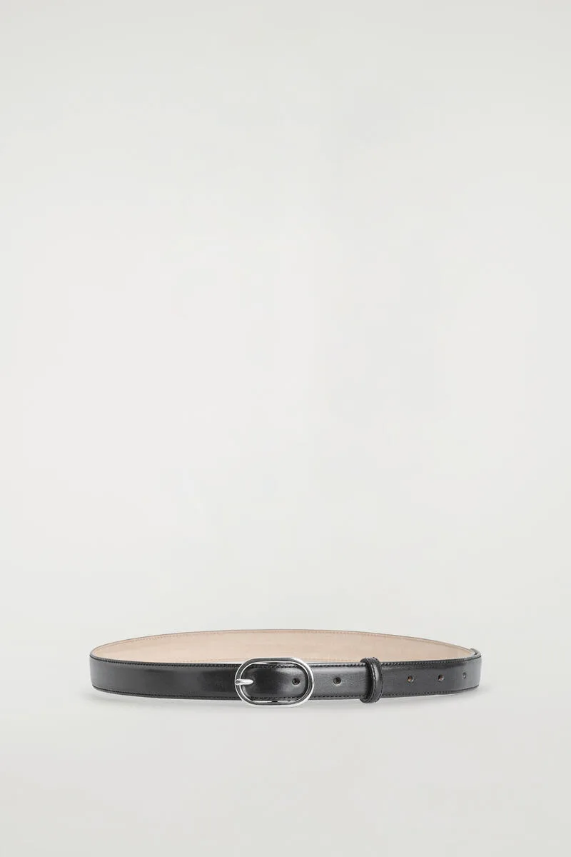 Oval-Buckle Leather Belt by COS