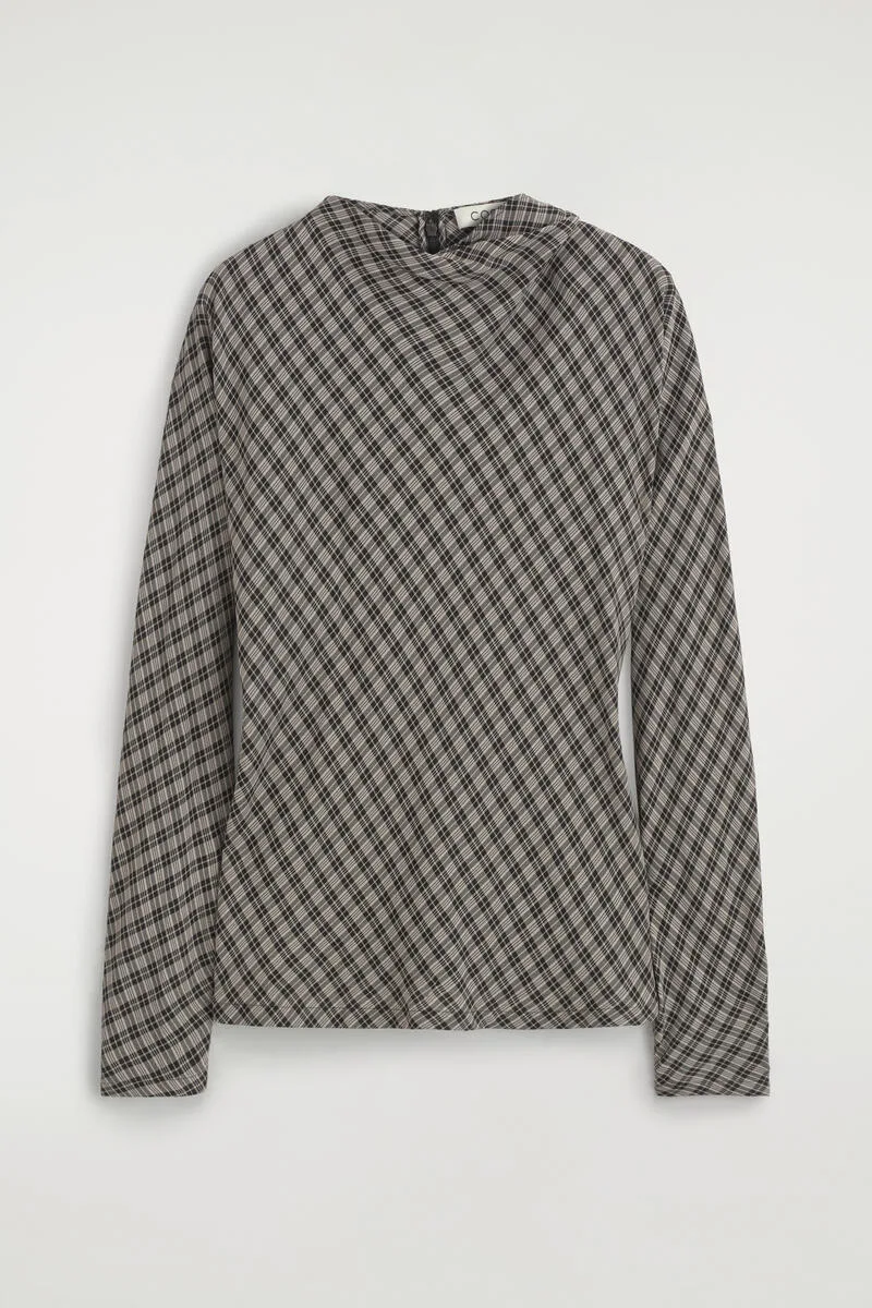 Draped Checked Top by COS