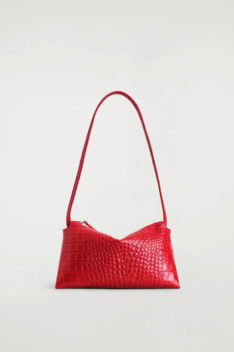 Mini Pavilion Shoulder Bag - Croc-Effect Leather by COS