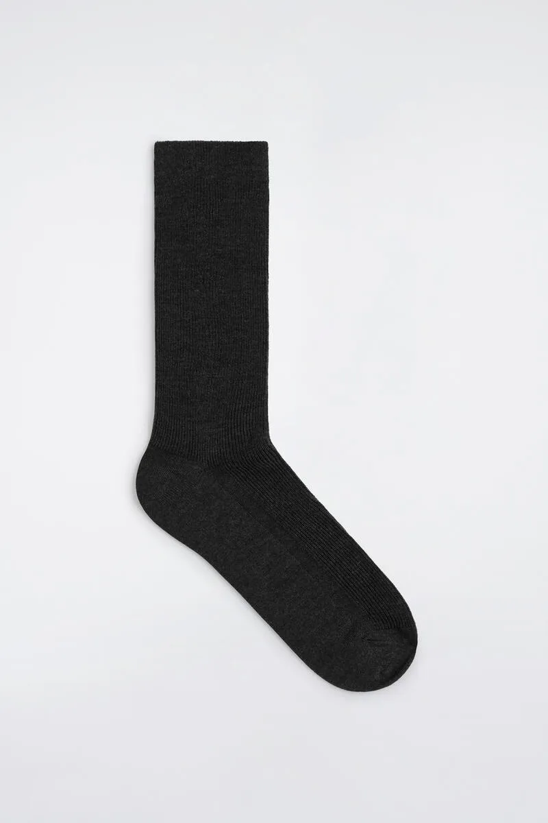 Merino Wool Ribbed-Knit Socks by COS