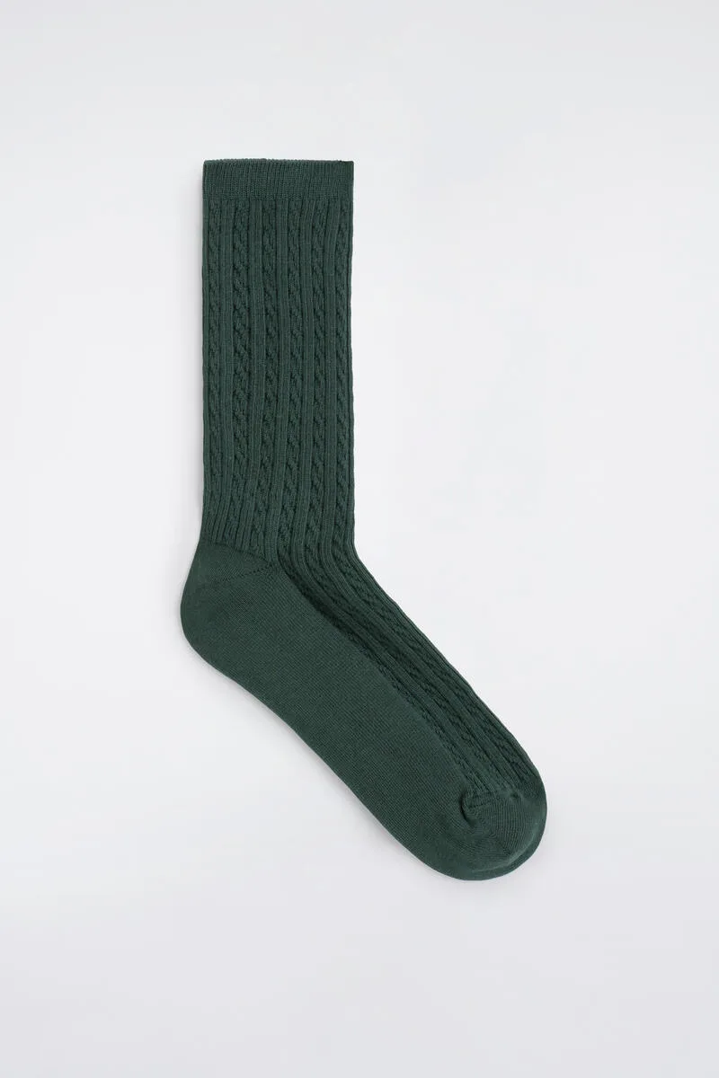 Cable-Knit Socks by COS