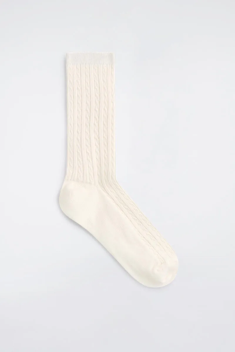 Cable-Knit Socks