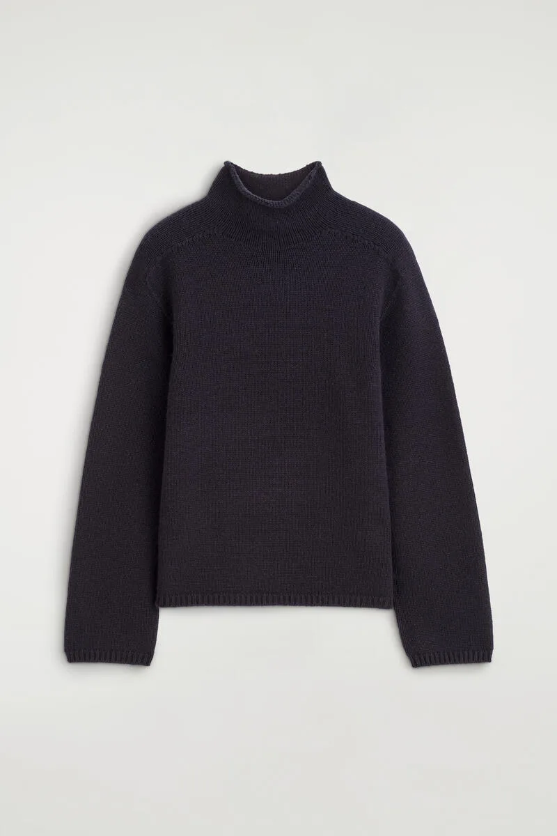 Cashmere Mock-Neck Sweater