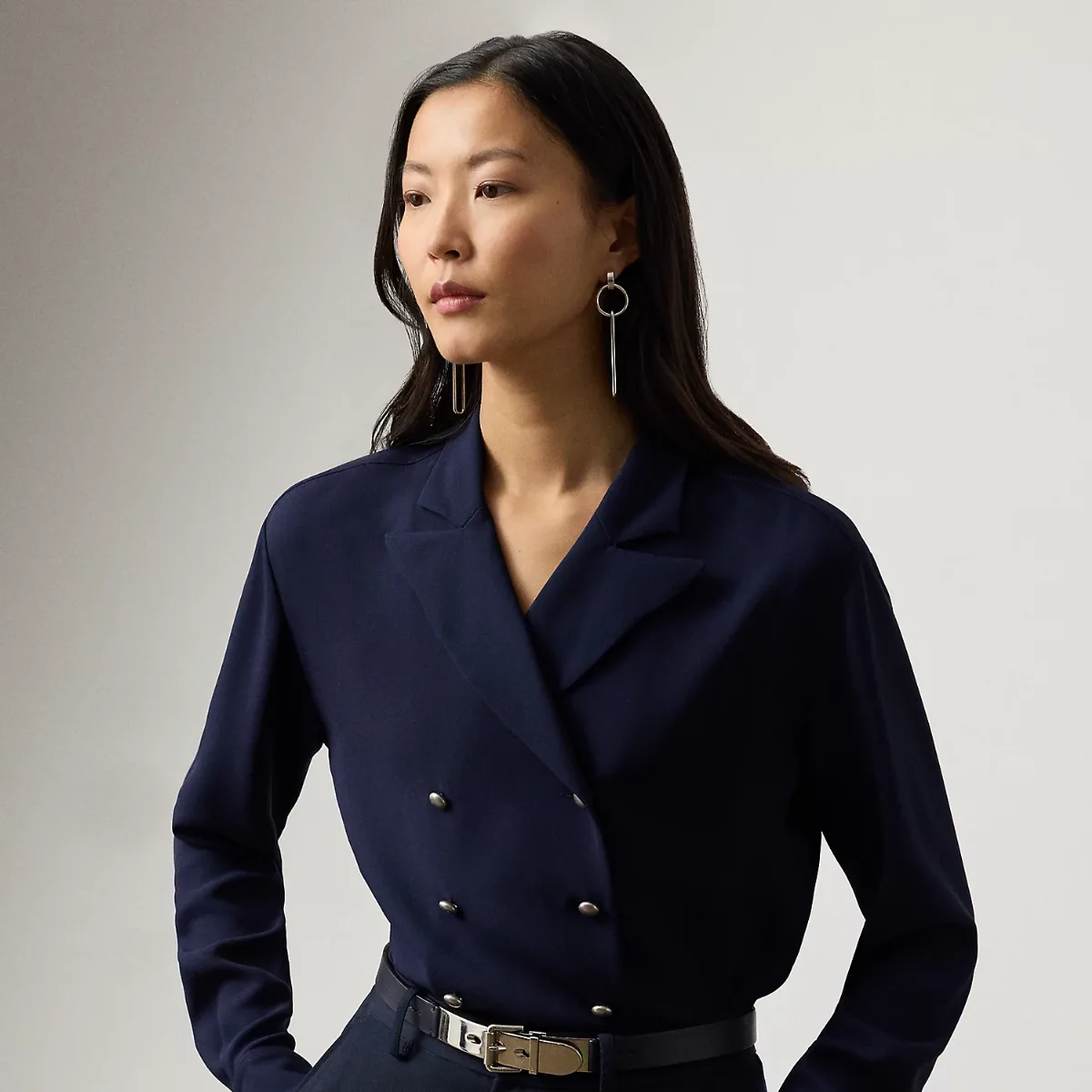 Terrel Silk Cady Shirt by Ralph Lauren Collection