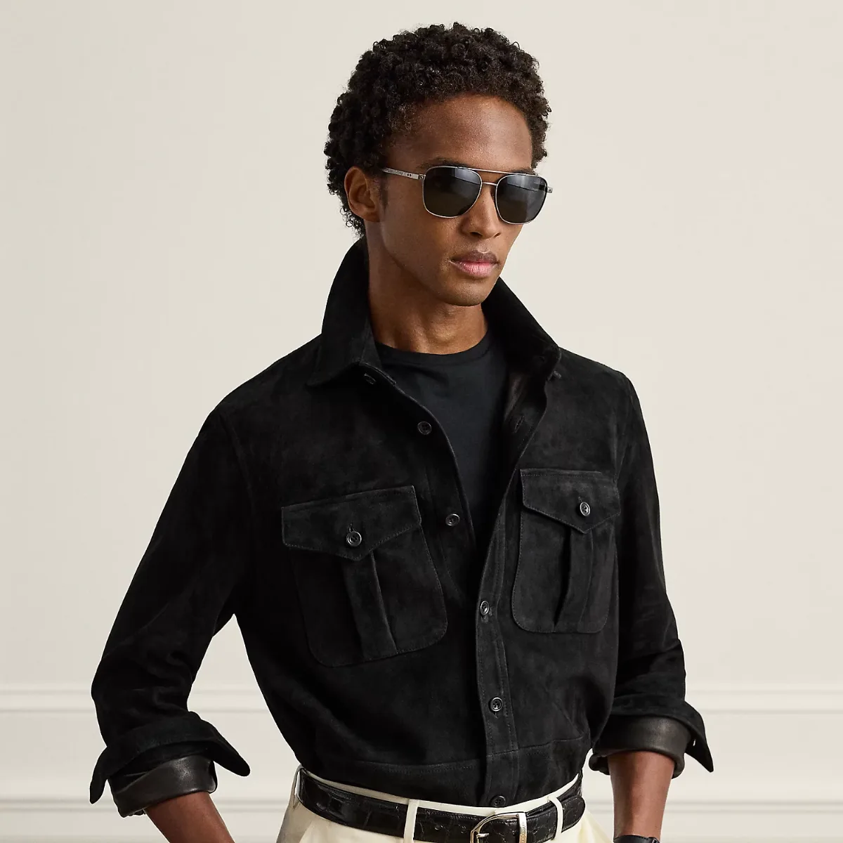 Suede Overshirt by Ralph Lauren Purple Label
