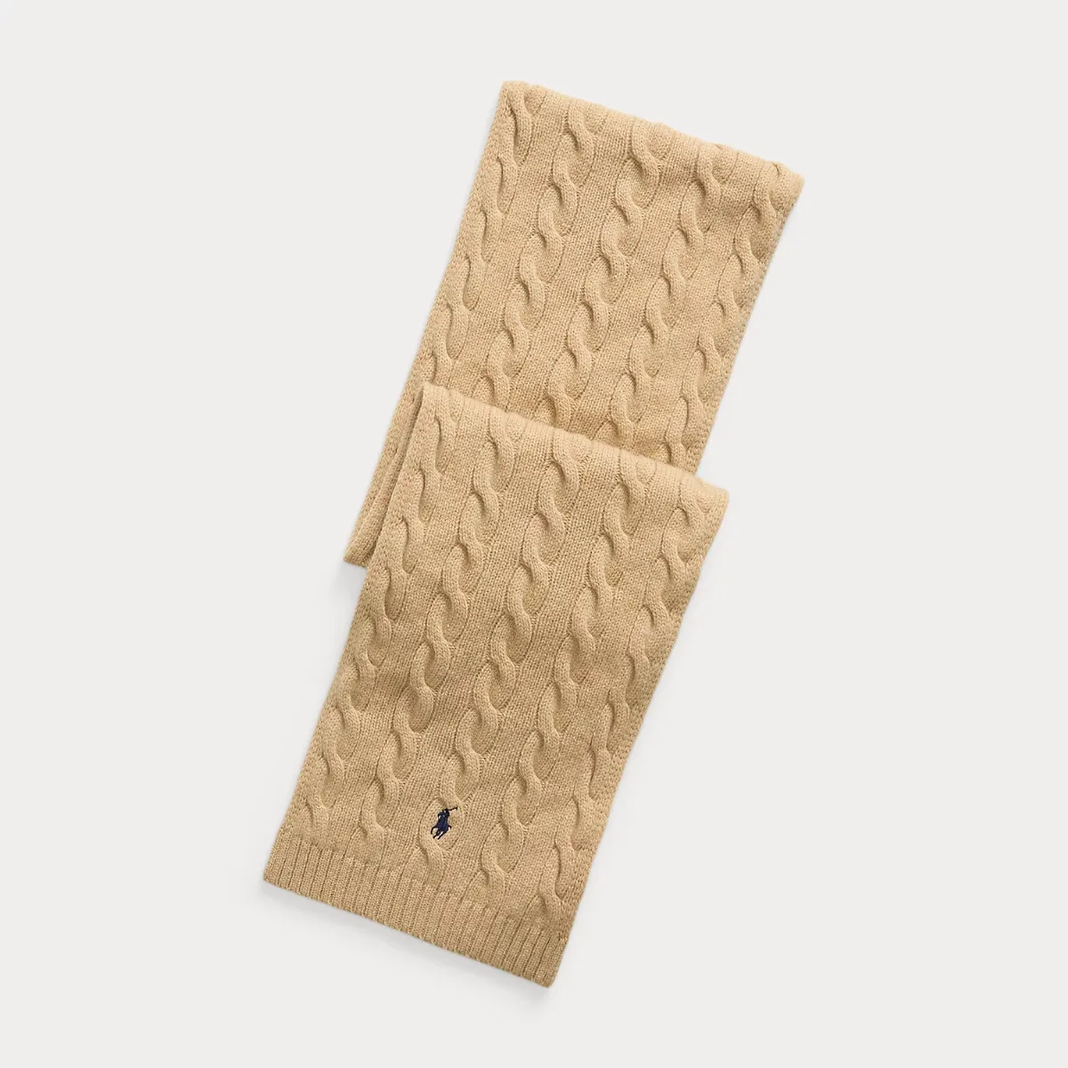 Cable-Knit Wool-Cashmere Scarf by Polo Ralph Lauren