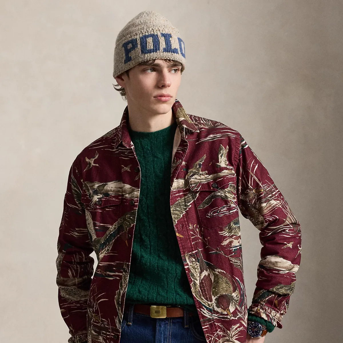 Classic Fit Duck-Print Sateen Workshirt by Polo Ralph Lauren