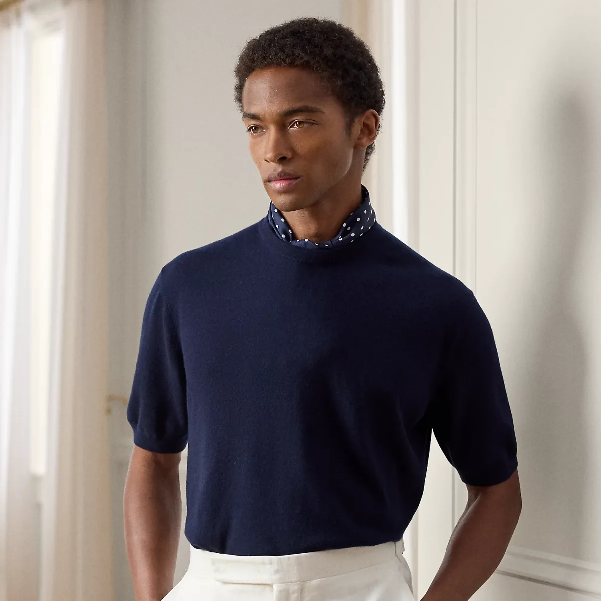 Cashmere Short-Sleeve Jumper by Ralph Lauren Purple Label