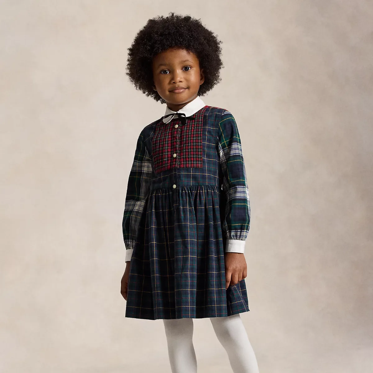 Plaid Cotton Poplin Fun Shirtdress by Ralph Lauren