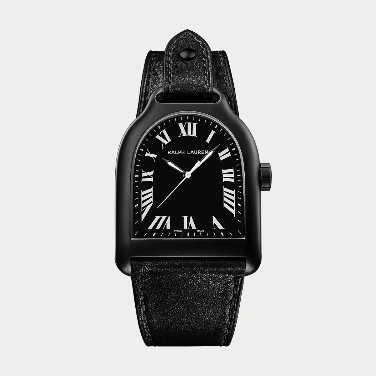 Stirrup Large Steel Black Dial by Ralph Lauren