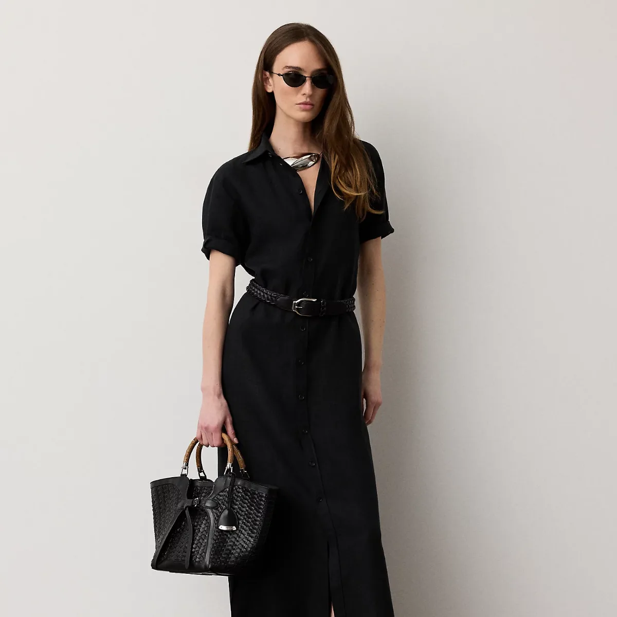 Carol Linen Day Dress by Ralph Lauren Collection