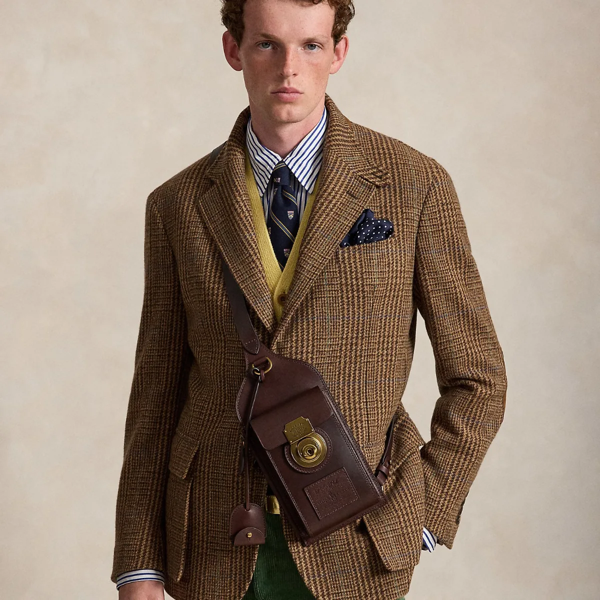Heritage Lock Leather Sling Bag by Polo Ralph Lauren