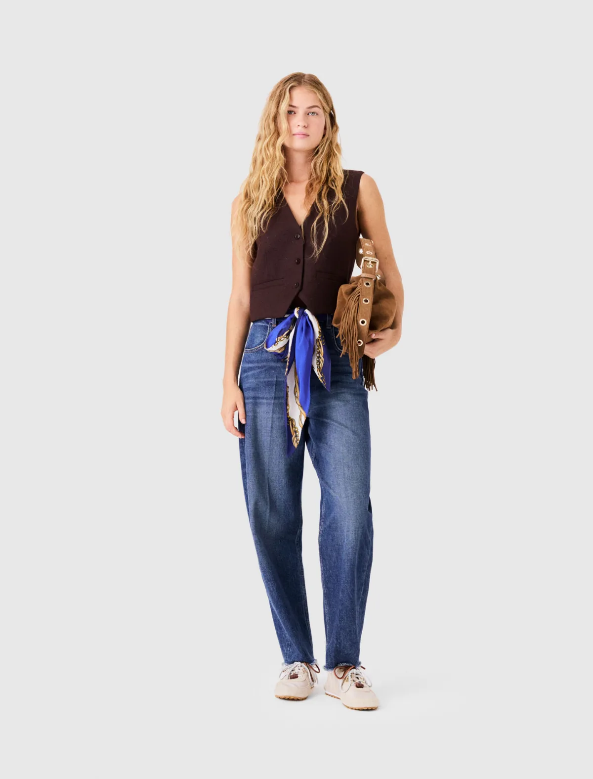Tapered Jeans with Scarf by Maje
