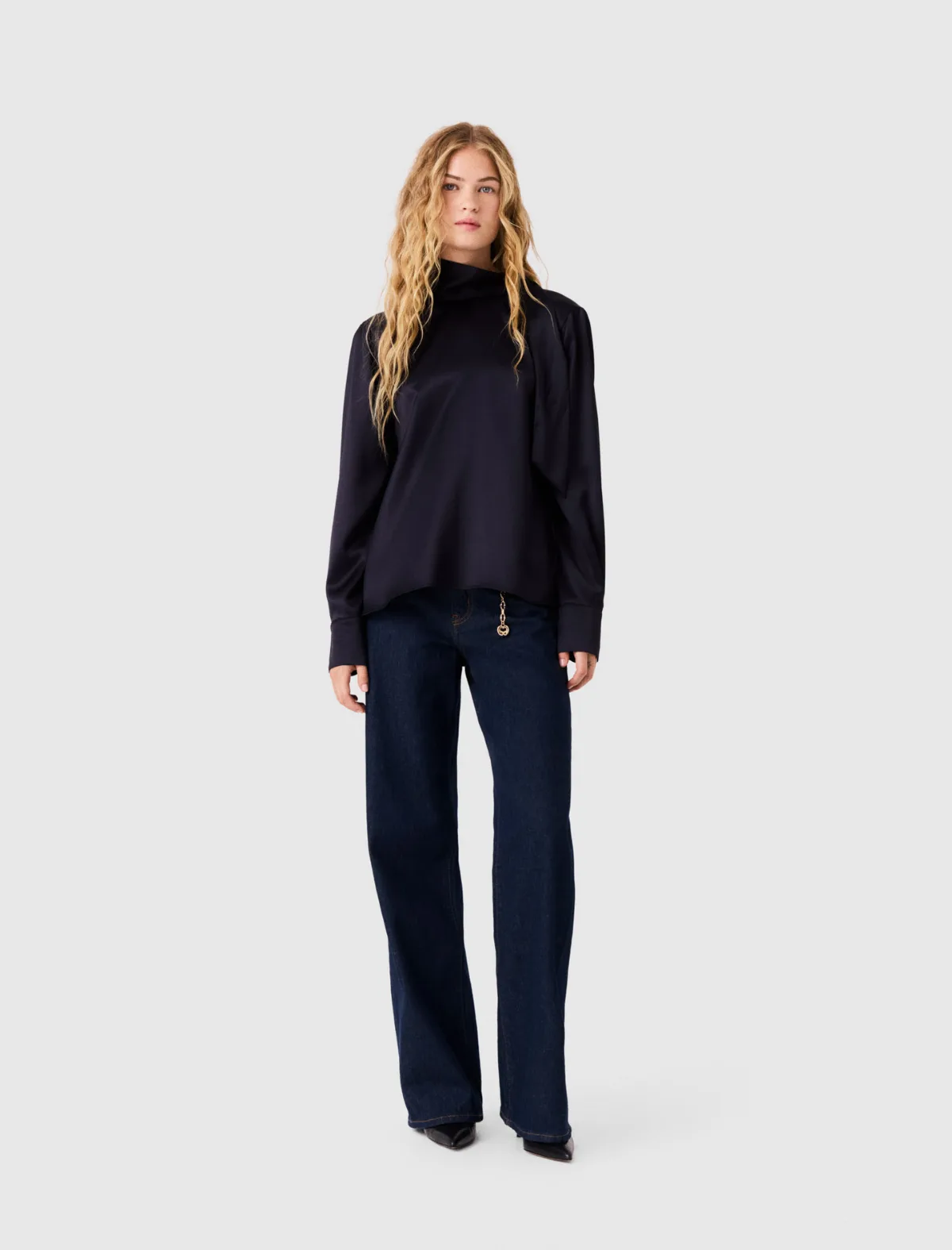 Tie Back Satin Top by Maje