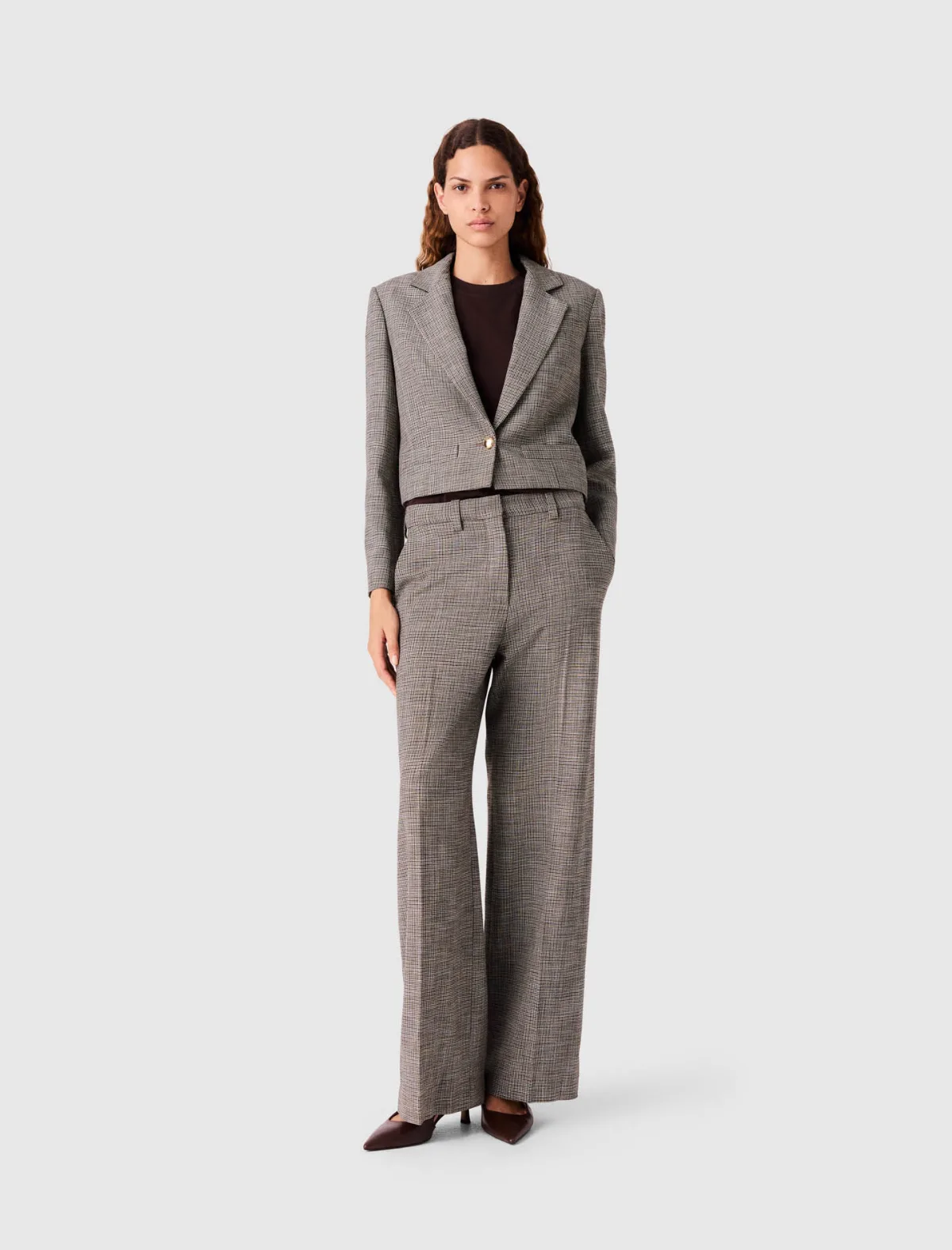 Checked Suit Trousers by Maje
