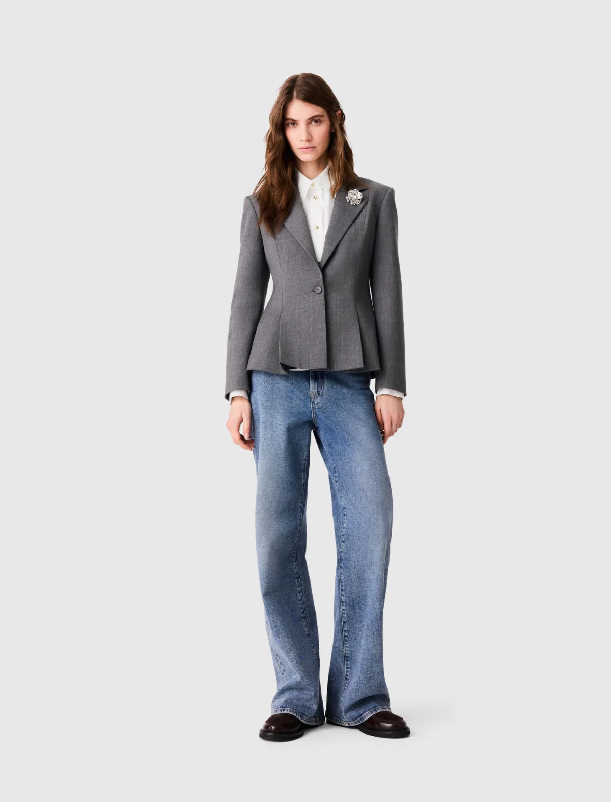 Peplum Suit Jacket by Maje