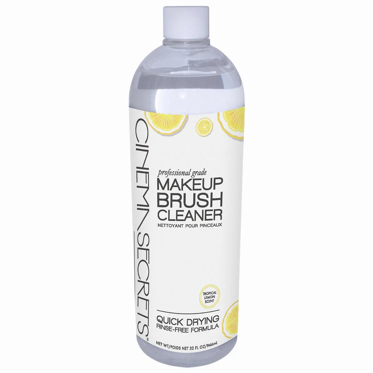 Professional Makeup Brush Cleaner - Lemon 32 oz / 946 mL by Cinema Secrets