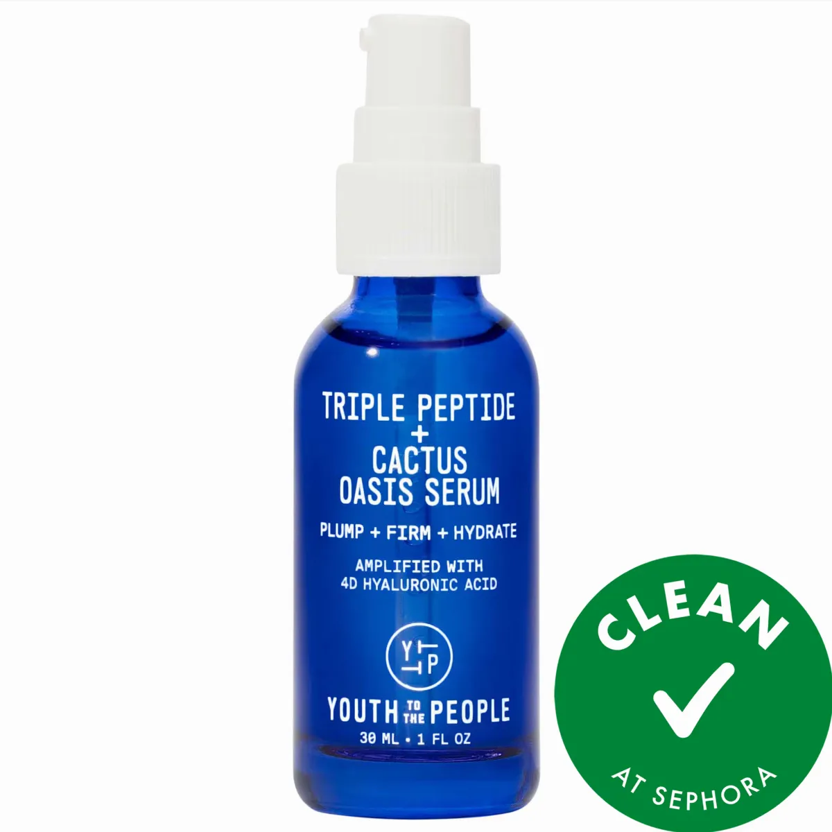 Triple Peptide Hydrating + Firming Oasis Serum with Hyaluronic Acid 1 oz / 30 mL by Youth To The People