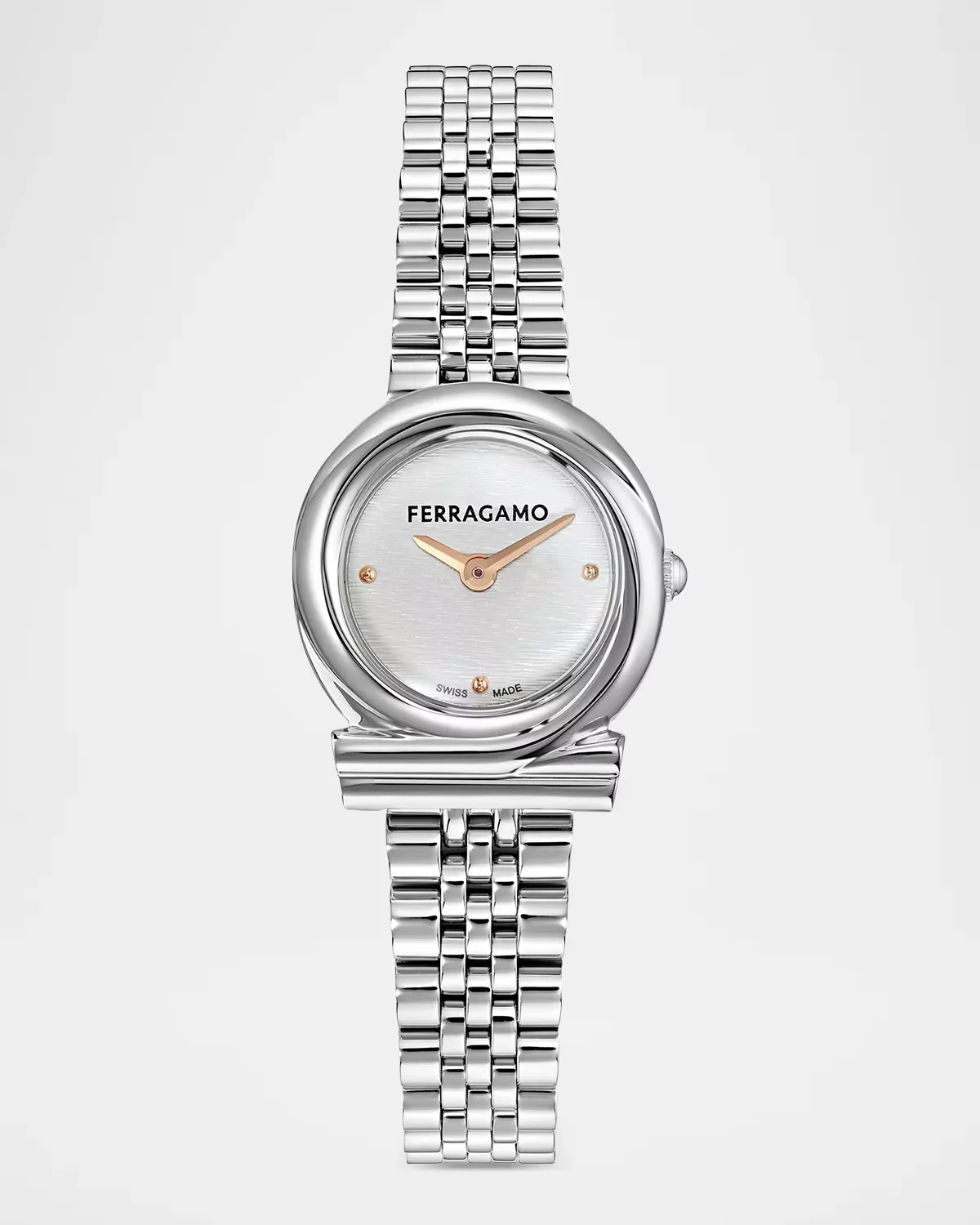 Gancini Twisted 23mm Stainless Steel Bracelet Watch