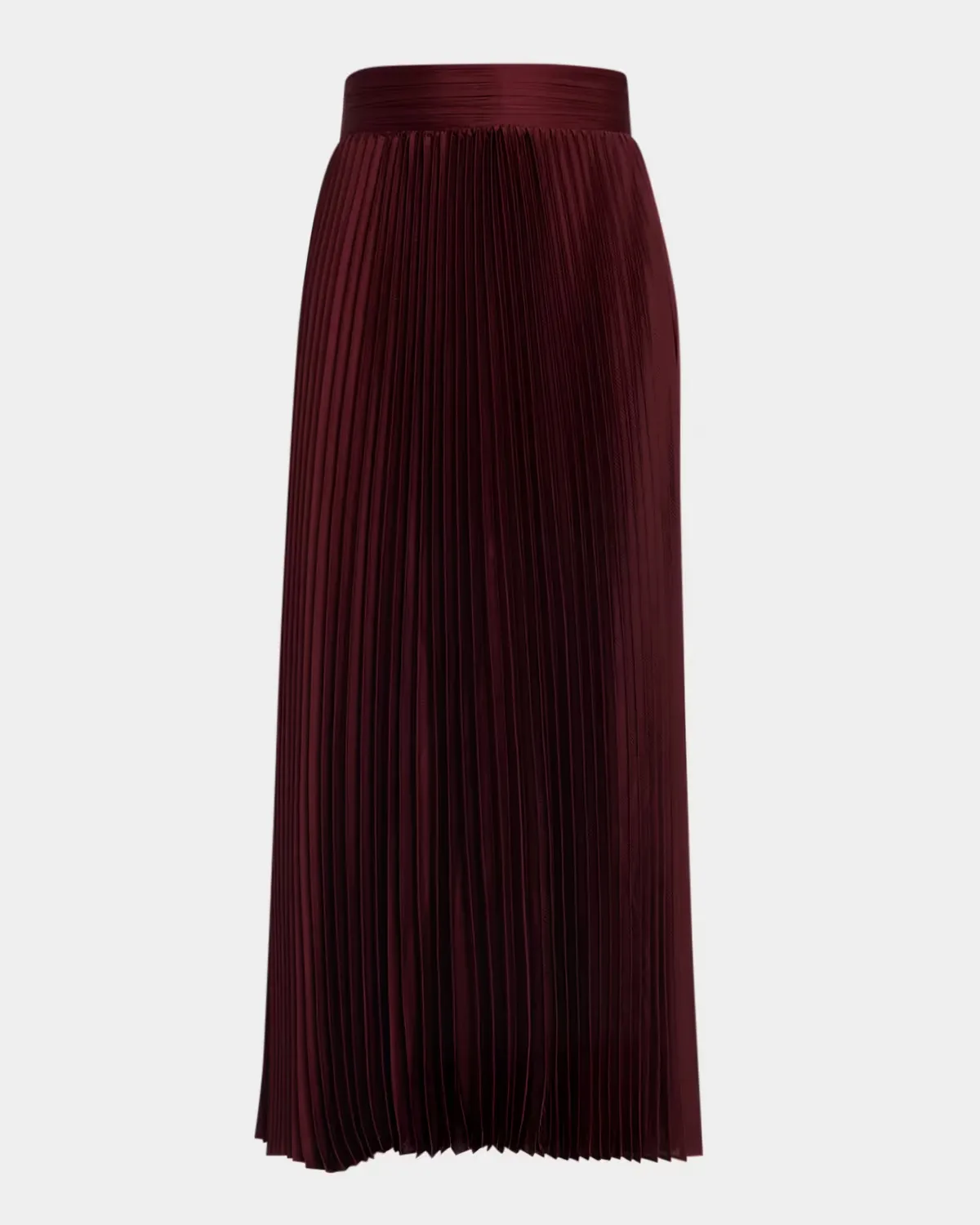 The Ayla Pleated Viscose-Silk Midi Skirt by Elie Tahari