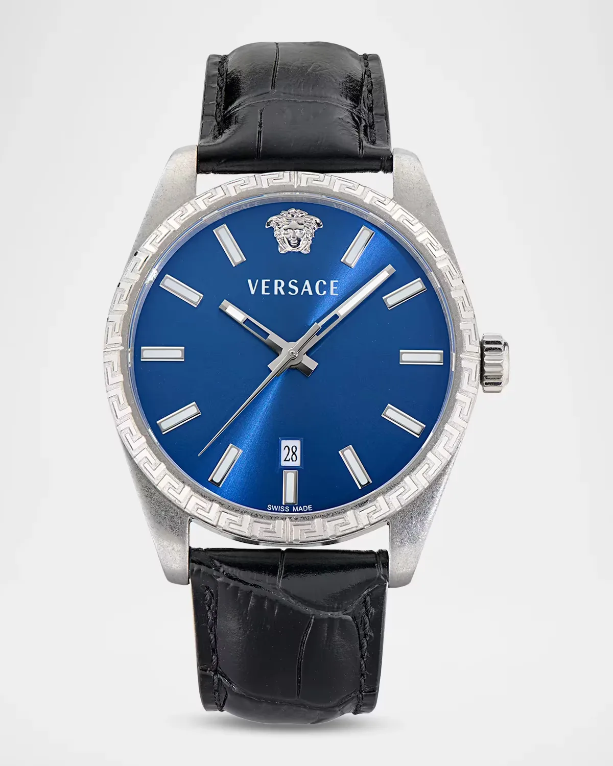 Millenyium 40mm Leather-Strap Watch by Versace