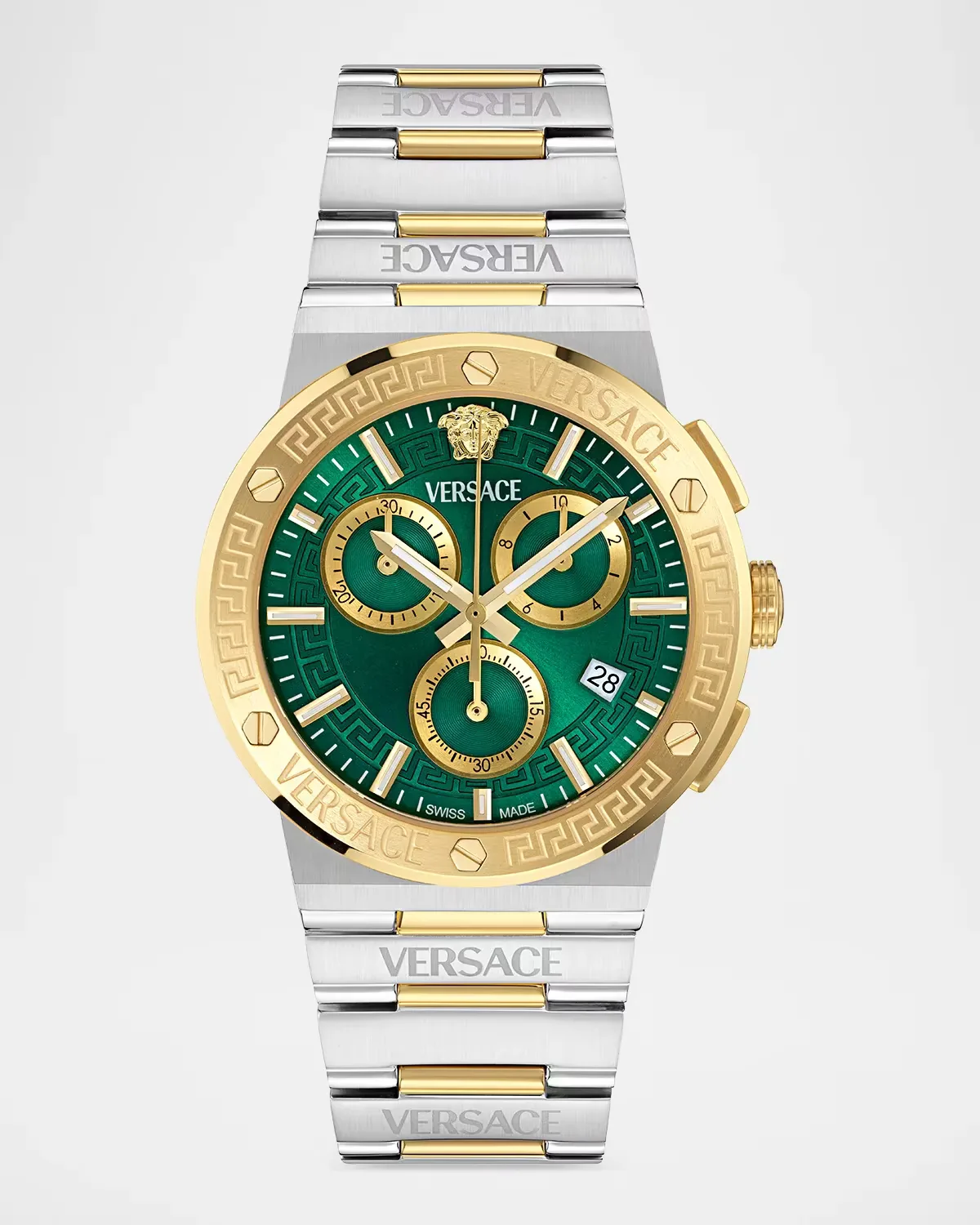 Greca Logo Chrono 40mm Two-Tone Bracelet Watch
