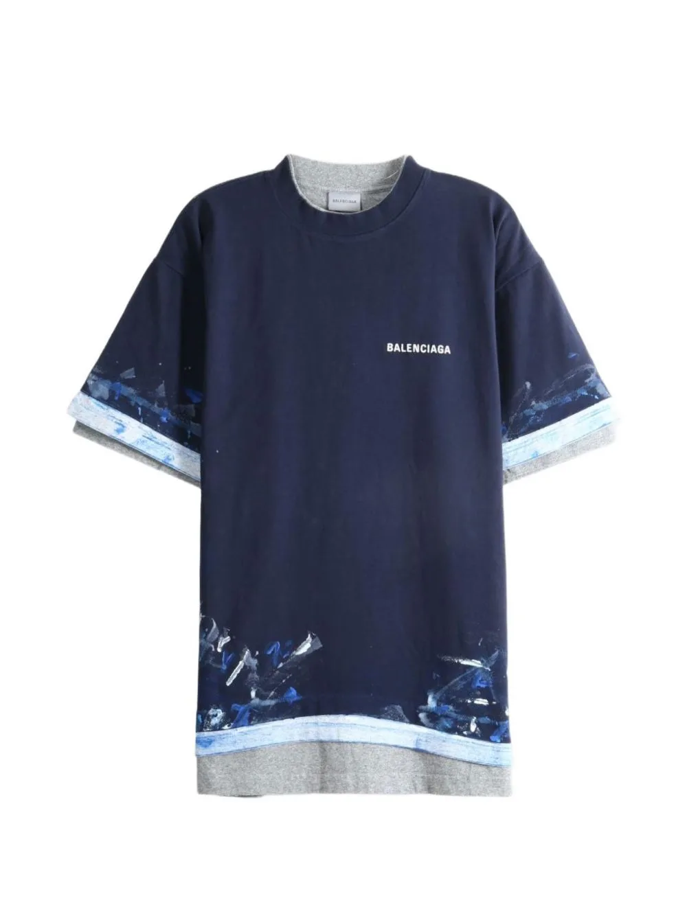 Layered Paint-Splatter T-Shirt by Balenciaga