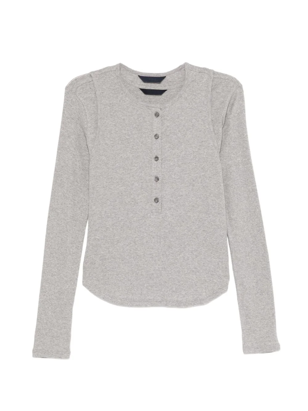 Double-Layered Henley-Neck T-Shirt by Juun.J