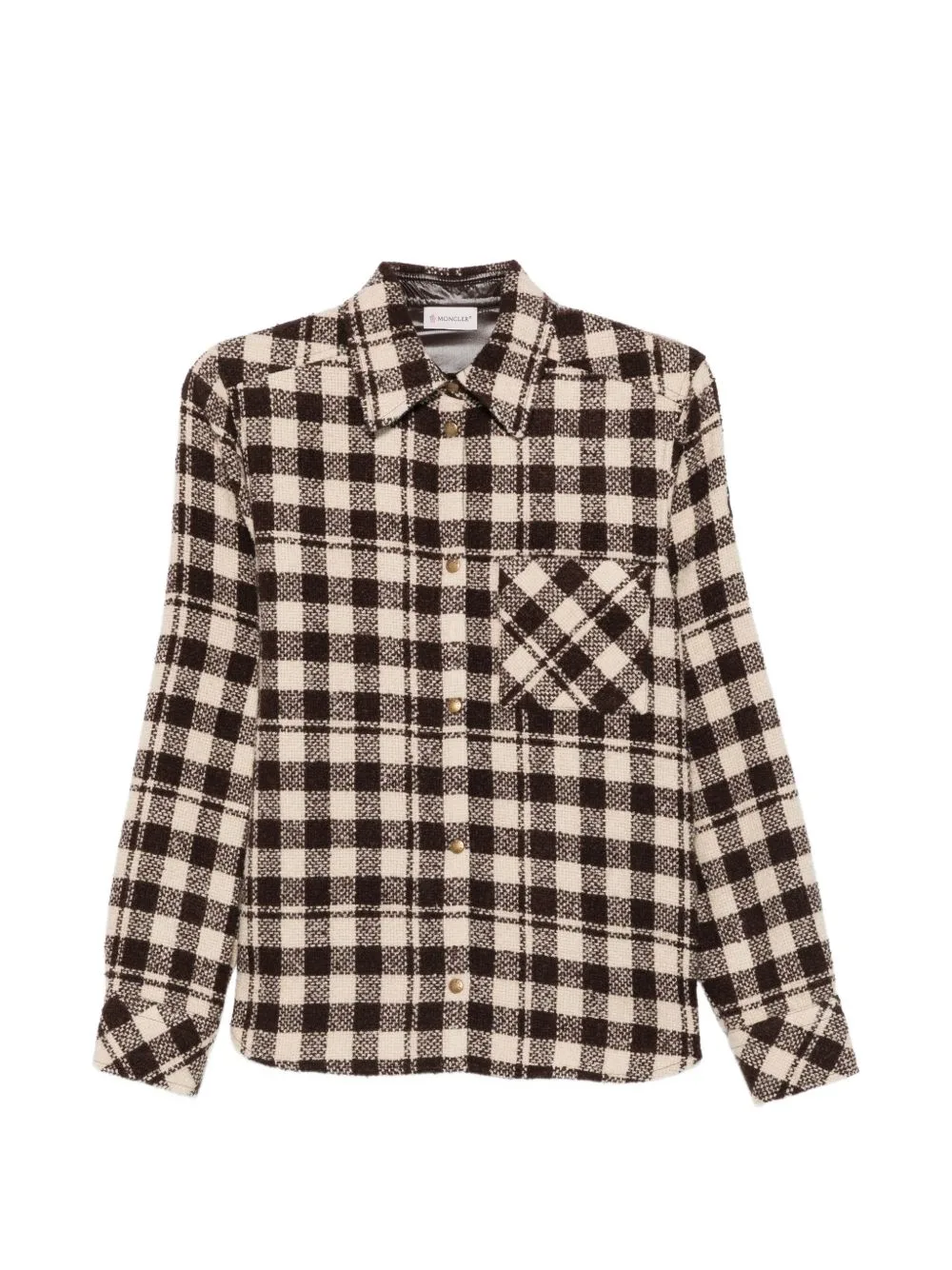 Check-Print Chest-Pocket Shirt